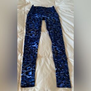 K-Deer Navy Leopard Print Leggings Size SM